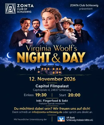 Kinoabend mit ZONTA: „Virginia Woolf’s Night & Day“